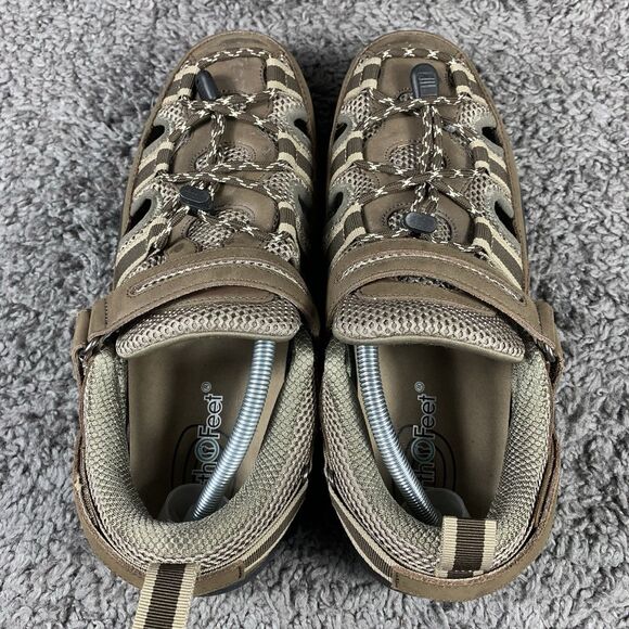 Orthofeet Clearwater Sandals Orthopedic Brown Leather Straps Sz 10.5 2E - Picture 5 of 8